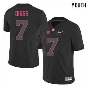NCAA Youth Alabama Crimson Tide #7 Trevon Diggs Stitched College Nike Authentic Black Football Jersey HQ17H06SZ